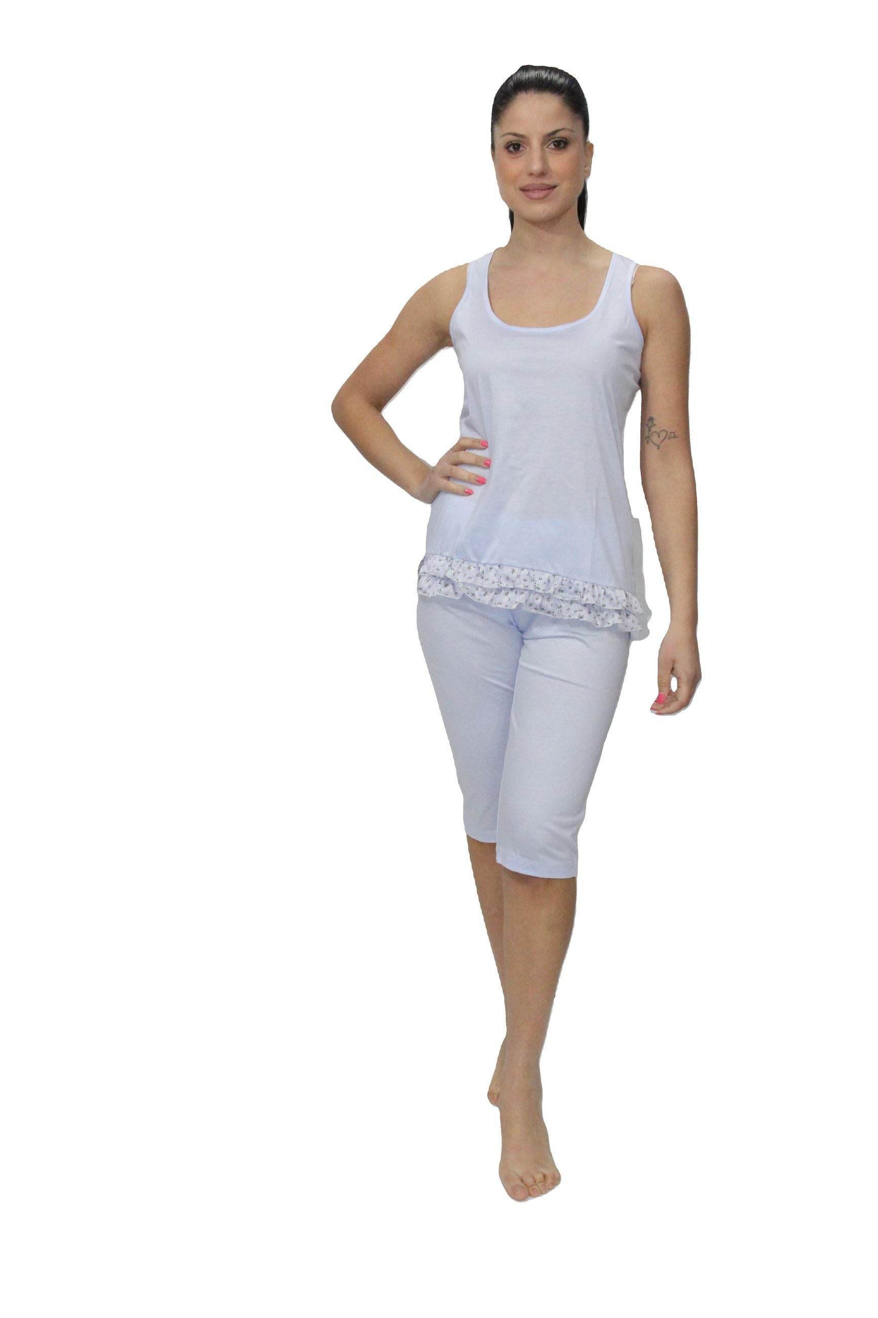 Pigiama pinocchietto Donna E2518B Fida - evabiancheria